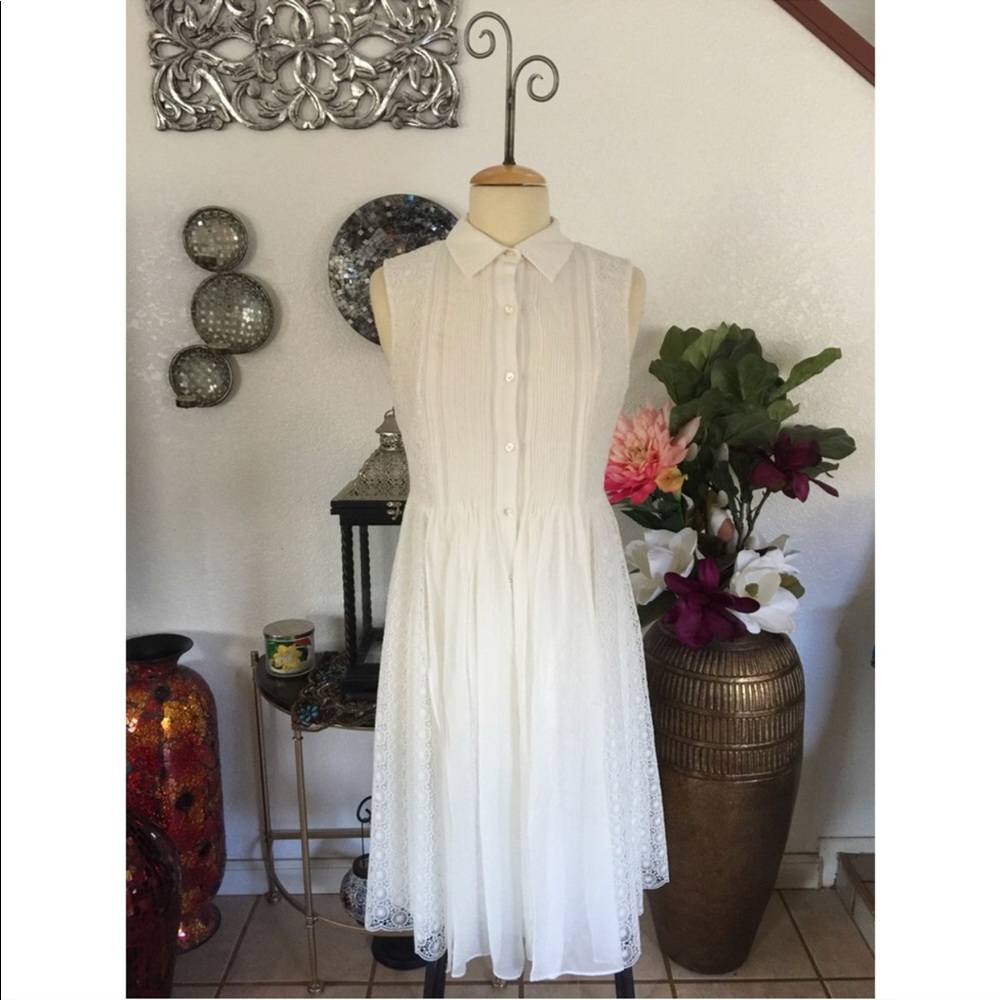NWT Diane Von Furstenberg White Dress Size 6